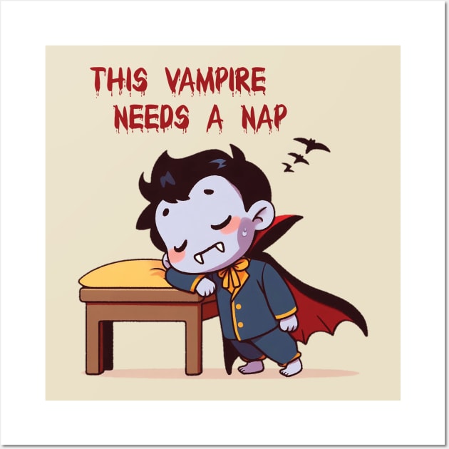 This vampire needs a nap Wall Art by Trendsdk